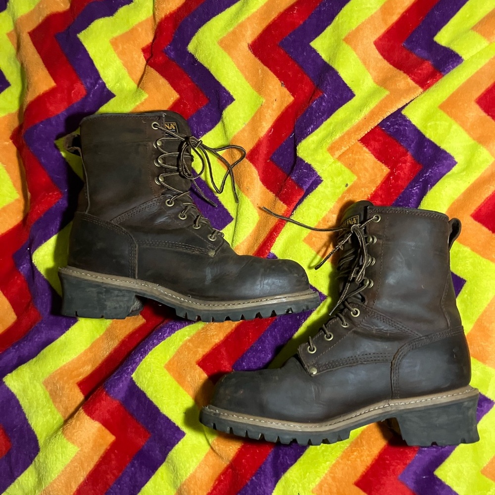 Carolina CA9821 Steel Toe Elm Leather Work Logger Waterproof Men’s Boots 8.5 - Picture 7 of 10